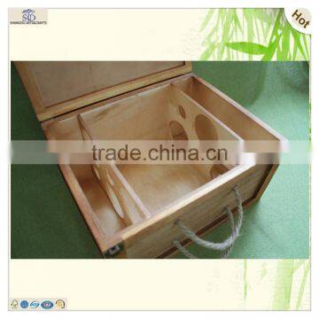Decorative Six Bottle Pack Wood Beer Wine Gift Box photo-5