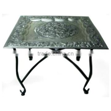 Silver Plated Folding Moroccan Table