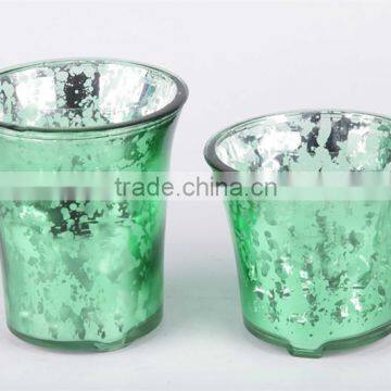 electroplating glass planter pot with painting