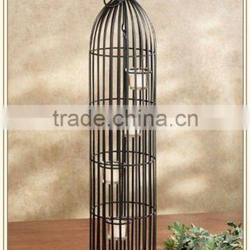 Metal bird cage design votive candle hoder