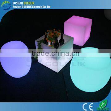 Decorative led cube with usb light up bar stoo l/ LED outdoor light cube GKC-040RT