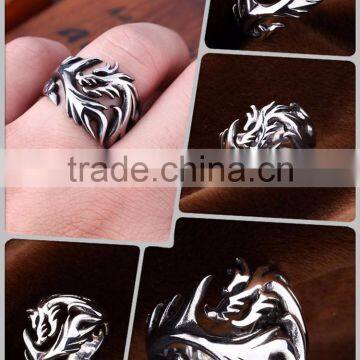 Personalized Ring 316 Stainless Steel Retro Jewellery Casting Dragon Ring for Men photo-5