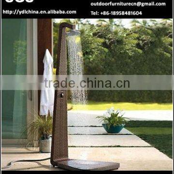 wicker rattan outdoor garden shower