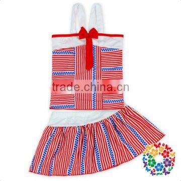 Wholesale Girls Small Stripe Tankini Swimwear Smocked Swimsuits Toddler photo-6