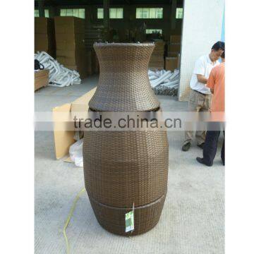 Wicker Rattan Stackable Patio Bullet Garden Coffee Set photo-4