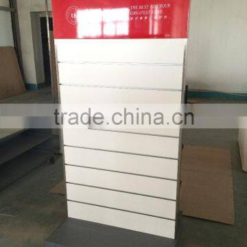 Customized MDF Slatwall Display Stand, Retail Store Slatwall Display Fixture With High Quality photo-4