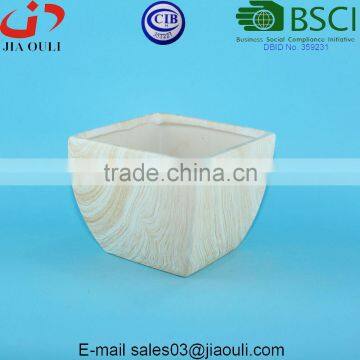 Water Transfer Printing Wood Ceramic Planters Square photo-3