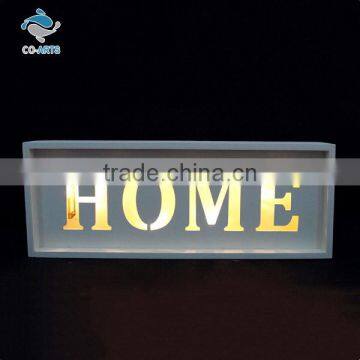 Hot Sale Home Decoration Battery Charge Wooden Standing Letters Lighting