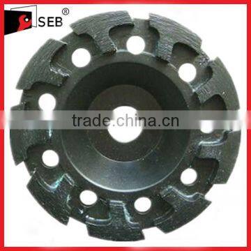 T-seg diamond cup wheel for dry/wet use