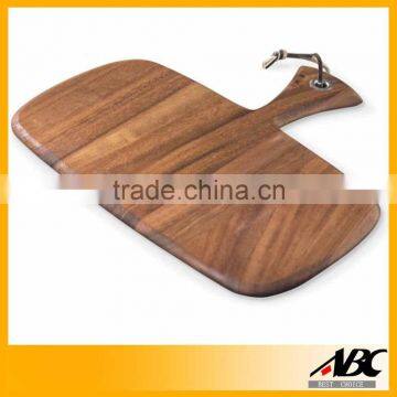 Fashion Style Acacia Wood Sushi Cutting Board With Leather Strap