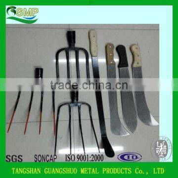 Flat/roung prong garden carton forged fork pitch fork farming tools fork