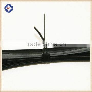 Black PE or PVC Plastic Coated Twist Tie Wire With Single Metal for Wire Cable photo-3