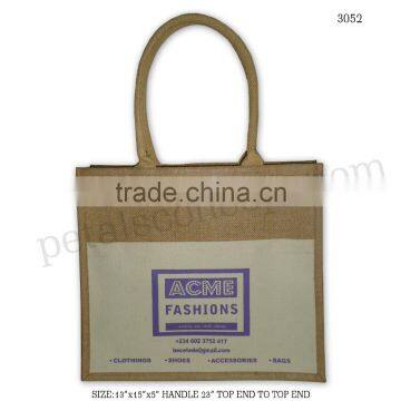 Promotional jute bag with padded rope handle