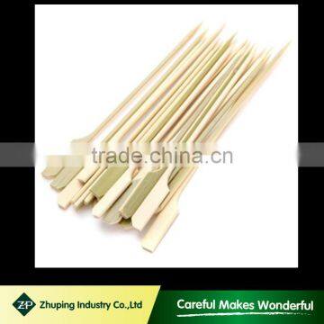 ZHUPING disposable green flat bamboo food skewers manufacturer