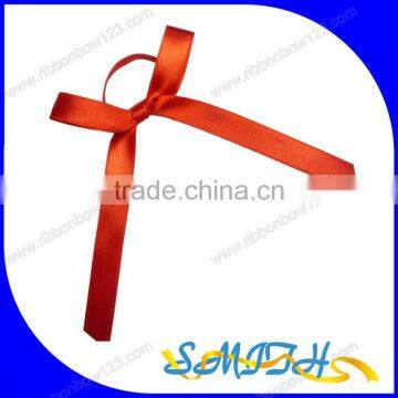 2015 red elastic ribbon bow for packaging