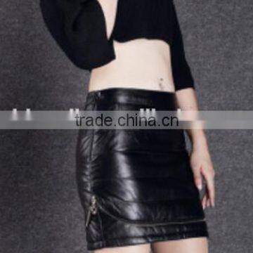 Fashion Girls Winter Feather Skirts Warm White and Black Feather Skirt photo-2