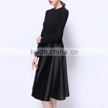 Maxnegio 2017 Fashion Elegant Office Lady Dress Long Sleeve Loose Dress photo-3