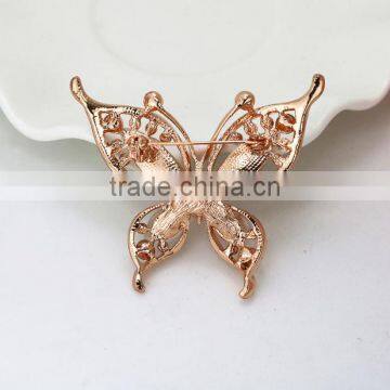 Korean Style Metal Cat Eye Butterfly Brooch Handmade Rhinestone Butterfly Brooch for Women Gifts 2016 photo-2