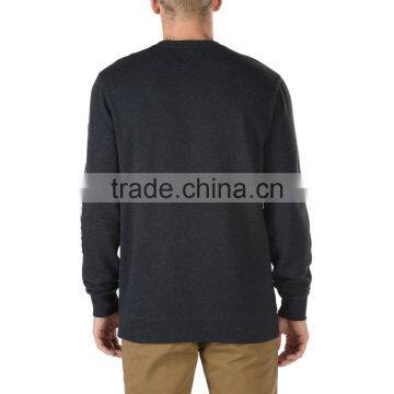 Side Sleeve Crew Neck Sweatshirt Customize 100% Cotton Plush Fleece Long Tee Pullover Sweatshirt With Printed Graphic