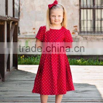Kids Clothing Wholesale 2016 Fashion Polka Dots Printed Kids Beautiful Model Dresses Sister And Brother Matching Clothing photo-4