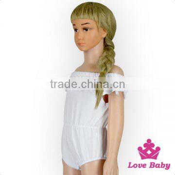 Plain Solid White Color Baby Girl Rompers Toddlers Wrapped Chest Romper Clothes Sleeveless Baby Rompers Cotton Material Patterns photo-3