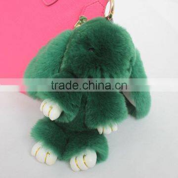 Myfur 2017 Hot Sale Lovely Rex Rabbit Fur Keychain for Bag photo-4
