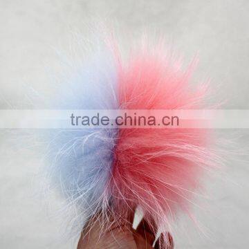 Myfur Fashionable Design Fur Keychain Hit Color Raccoon Fur Pompoms Wholesale Genuine Fur Pom photo-2