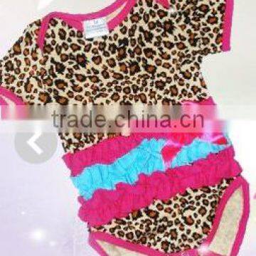 2014 Newest fashion Hot design Cotton leopard print chevron body suit wholesale