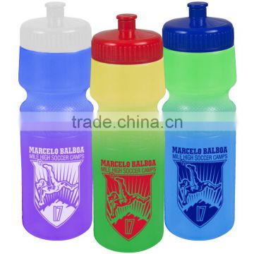 USA Made 24 oz Color Change Bike Bottle - changes color with ice cold liquids, BPA-free and comes with your logo