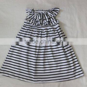 Hot Selling Baby Girls Clothing Boutique Dress Images New Designs Stripes Dress photo-5