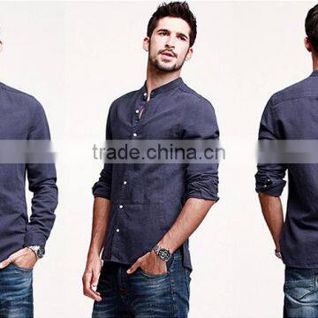 Long Sleeve Plain Shirt 100 Linen Shirts Made in Guangzhou photo-5