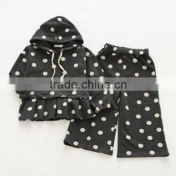 New Style Polka Dots Cotton Wholesale Girls Clothing Sets photo-4