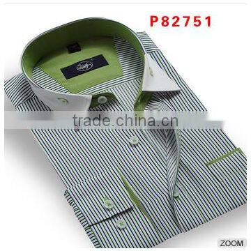 2016 Fashion summer stripe men 100% Cotton new style unique shirt