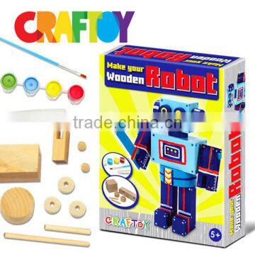 Design Your Own Color Your Wooden Robot photo-2