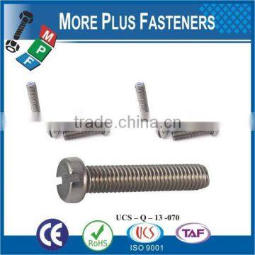 Made in Taiwan High Quality Carbon Steel Copper DIN 84 Saw Slot Drive Cheese Head Machine Metric Bolts photo-6