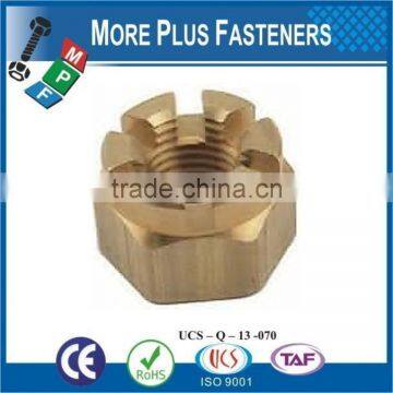 Made in Taiwan Brass Plated Stainless Steel Black Phosphate Half Castle Nut photo-2