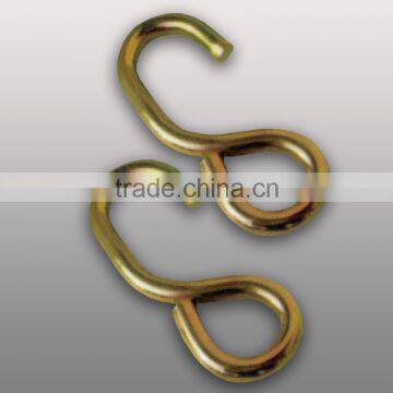 metal "S" hook for cargo lashing belt(polyester webbing)