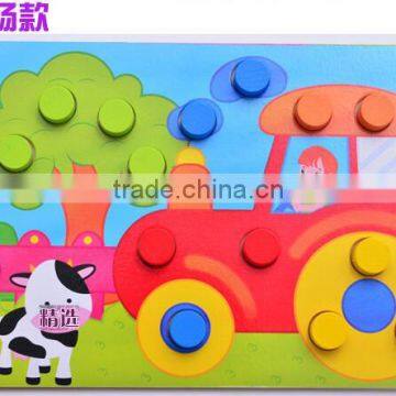 New Wooden Hand Scratcher Plate Color Shape Matching Board Educational Puzzle Toys for Kids photo-5