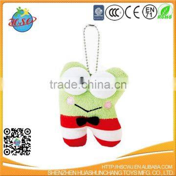 cartoon letter shaped plush keychain