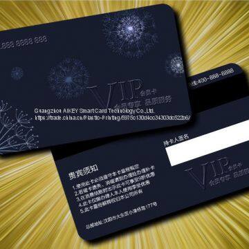 New York 1000 PCS / One Design Custom Plastic PVC Business VIP Cards With Embossing Gold Number and Magetics Stripe