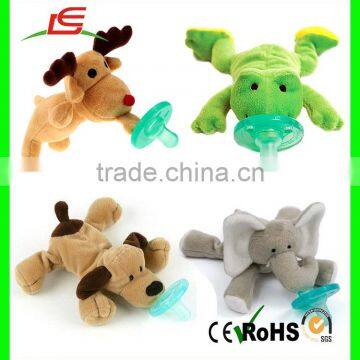 OEM&ODM Custom Plush Soft Giraffe Toys Pacifier Holder Stuffed Animal photo-3