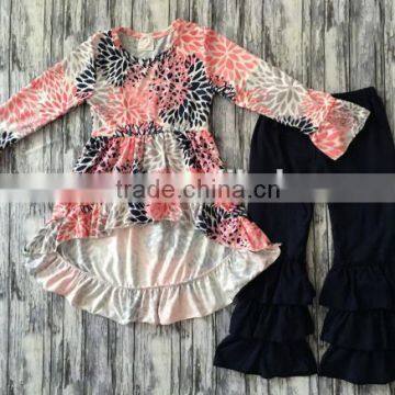 Easter Boutique Kids Clothing Remake Girl Rabbit Print Outfits Spring Boutique Girl Clothing Sets photo-4