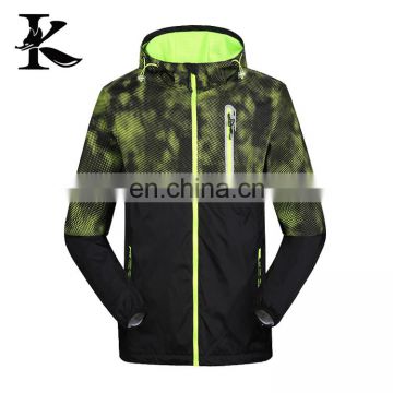 Outdoor men's Sports wear Windbreaker Jackets Coats with hood