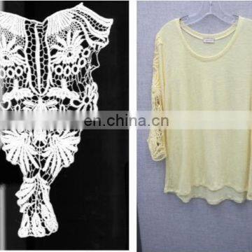 water soluble crochet top cotton lace for sleeve