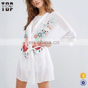  china lady pajama one piece with floral embroidery sex sleepwear