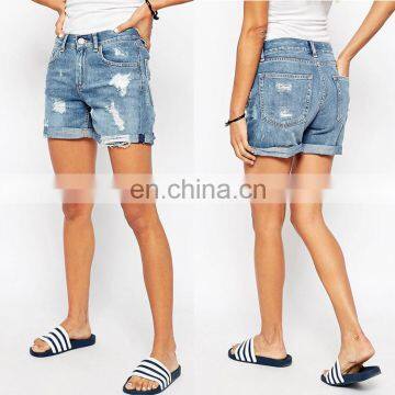 Fashion women clothing in bulk womens denim shorts