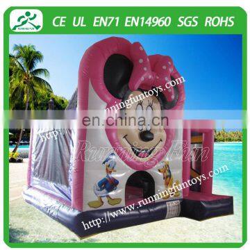 Factory direct inflatable jumping slide, inflatable bouncy castle with water slide