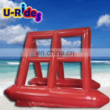 Red color Commerical use portable Inflatable water billboard by boat