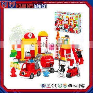 Wholesale kids learning 86pcs fire rescue building blocks