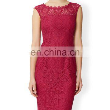 MIKA6035 Charming women crocheted classic new lace dress